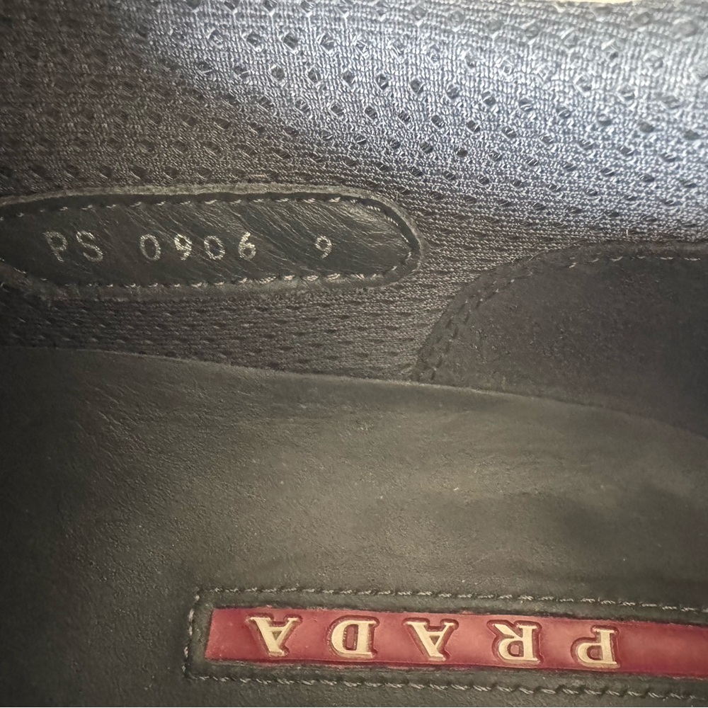 Prada Americas Cup PS0906 men’s suede Sage colored sneaker - Picture 3 of 11